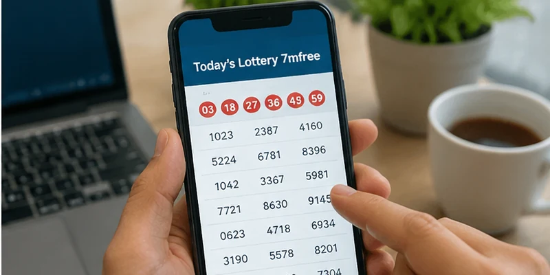 A smartphone displays lottery number information for convenient everyday reference